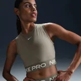 Dámské tréninkové tílko NIKE PRO DF 365 CROP TANK-320-Beige · záber 2