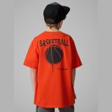 T-shirt loose s potlačou chlapčenský - oranžový · záber 5