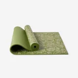 KIMJALY Podložka na jemnú jogu Confort 173 cm x 61 cm x 8 mm lotosový kvet-tmavoolivová bez · záber 1