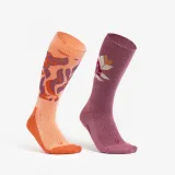 QUECHUA Vysoké turistické ponožky Hike 100 lyocell a ľan 2 páry 39-42 · záber 1