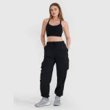 Dámské casual cargo kalhoty - černé · záber 1