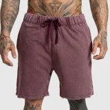 Férfi rövidnadrág Iron Aesthetics X Washed, burgundy · záber 2