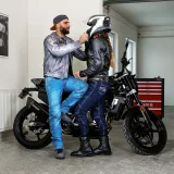 Pánske moto jeansy W-TEC Shiquet Farba čierna, · záber 4