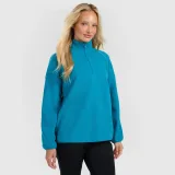 Dámský fleece se stojáčkem oversize - tyrkysový · záber 1