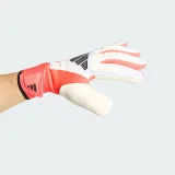 Futbalové brankárske rukavice ADIDAS PRED GL COM WHITE LUCRED BLACK · záber 3