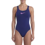 Női egyrészes fürdőruhák NIKE SWIM Logo Graphic Pebble midnight navy · záber 2