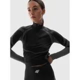 Dámská zateplená lyžařská mikina s 1 2 zipem 4F SEAMLESS UNDERWEAR-WAW24USEAF160-20S-DEEP BLACK · záber 4
