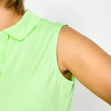 INESIS Dámska golfová polokošeľa bez rukávov - WW 500 reflexná zelená S · záber 2