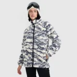 Unisex oversize sherpa fleece se stojáčkem - béžový · záber 1