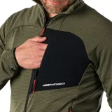 Pánska turistická flisová mikina so zipsom NORTHFINDER EUSTACIO-550blackdarkgreen · záber 5