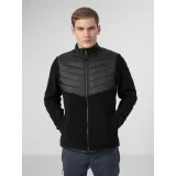 Pánská turistická fleece mikina se zipem 4F MENS FLEECE PLM014A-20S-DEEP BLACK · záber 2