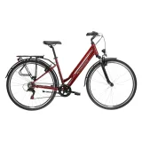 Kross Sentio 1.0 28" - model 2025 rubín / šedá / lesk - S (18", 158-170 cm) · záber 2