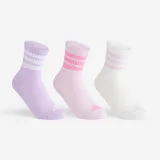 ADIDAS ADIDAS detské vysoké tenisové ponožky 3 páry fialovo-ružové 31-33 · záber 1