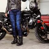 Dámske moto jeansy W-TEC Rafael Farba modrá, · záber 2
