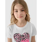 Lány póló rövid ujjú 4F JUNIOR TSHIRT-4FJWSS24TTSHF1143-10S-WHITE · záber 5