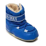 Juniorské vysoké zimné topánky MOON BOOT MB CRIB NYLON JR-F002 ELECTRIC BLUE - Farba: modrá · záber 2