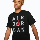 Pánske tričko s krátkym rukávom NIKE JORDAN AJ5 GFX SS CREW BLACK WHITE GYRED · záber 2