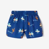 DECATHLON Dojčenské/chlapčenské šortkové plavky modré s motívom surfovania 12 m (73-75 cm) · záber 2