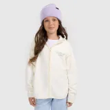 Fleece loose s kapucí dívčí - bílý · záber 1