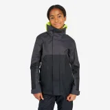DECATHLON Detská nepremokavá vetruvzdorná bunda Sailing 300 tmavosivá 7-8 r (123-130 cm) · záber 1