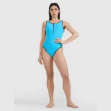 Dámske jednodielne plavky - modré - Farba: modrá | Pohlavie: Dámske · záber 2