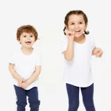 DOMYOS Detské priedušné multišportové tričko biele 2-3 r (89-95 cm) · záber 1
