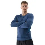 Pánské tréninkové tričko s dlouhým rukávem 4F LONGSLEEVE FNK-WSS24TFLOM183-32S-DENIM · záber 1