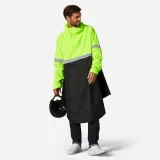 BTWIN Reflexné cyklistické pončo 560 žlto-čierne M-L · záber 1