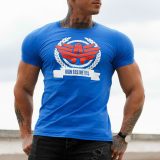 Pánske fitness tričko Iron Aesthetics Triumph, modré · záber 1