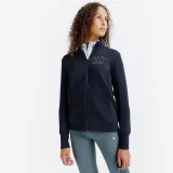 FOUGANZA Detská jazdecká mikina 500 na zips tmavomodrá 14-15 r (161-172 cm) · záber 1