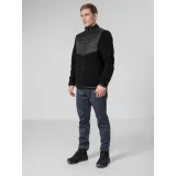 Pánská turistická fleece mikina se zipem 4F MENS FLEECE PLM014A-20S-DEEP BLACK · záber 3