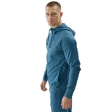 Pánská tréninková mikina se zipem 4F SWEATSHIRT FNK-WAW24TFSWM404-46M-TEAL MELANGE · záber 1
