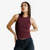 DECATHLON Dámske rebrované tielko Elementals bordové S · záber 1