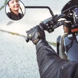 Dámske kožené moto rukavice W-TEC Perchta Farba čierna, · záber 2