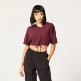 SQUATWOLF Dámske tričko Code Crop V Neck Red L · záber 1
