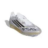 Pánske futbalové kopačky outdoorové ADIDAS F50 Pro M FG cloud white core black gold metallic · záber 1
