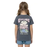 Dívčí tričko s krátkým rukávem 4F JUNIOR TSHIRT F2886-22S-ANTHRACITE · záber 2