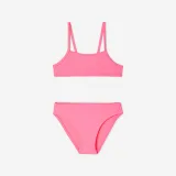 DECATHLON Vrchný diel dievčenských plaviek Bali 100 na surf ružový 4-5 r (103-112 cm) · záber 1