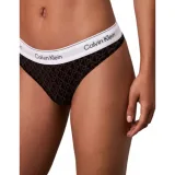 Dámske nohavičky CALVIN KLEIN Thong Icon Cotton Modal seamless emblem black ashford gray · záber 1