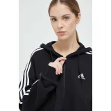 Dámská mikina se zipem ADIDAS W 3S FT FZ S HD-IC8781-Black · záber 4
