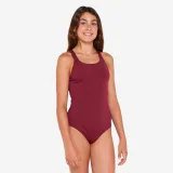 DECATHLON Dievčenské jednodielne plavky 100 Vera fialové 10-11 r (141-148 cm) · záber 1