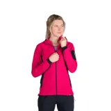 Dámská turistická mikina se zipem NORTHFINDER MARCELLA-577cherryblack · záber 1