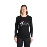 Dámské turistické tričko s dlouhým rukávem NORTHFINDER SHARI-269black · záber 1