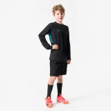 KIPSTA Detský brankársky futbalový dres F100 čierny 10-11 r (141-150 cm) · záber 2