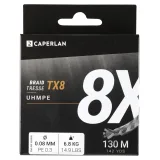 CAPERLAN Spletaná šnúra na prívlač TX8 sivá 130 m 8/100 · záber 2