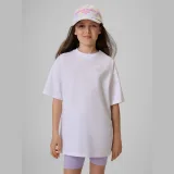 T-shirt loose hladké dívčí - bílé · záber 1