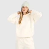 Fleece loose s kapucí dámský - bílé · záber 1