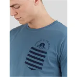 Pánské tričko s krátkým rukávem FUNDANGO Jaggy Pocket T-shirt-460-turkis · záber 3