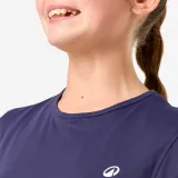DECATHLON Dievčenské športové tričko 2 v 1 priedušné tmavofialové 10-11 r (141-148 cm) · záber 2