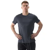 Pánské tréninkové tričko s krátkým rukávem 4F TSHIRT FNK-WSS24TFTSM599-20M-DEEP BLACK MELANGE · záber 1
